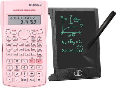 Draagbare Wetenschappelijke Rekenmachine met 4,4 Inch LCD en Uitwisbaar Schrijfblok - Perfect voor Kantoor en School