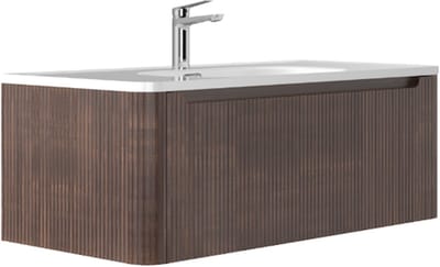 LINEA UNO - Alve 100 - Walnoot - Badmeubel - - 301742