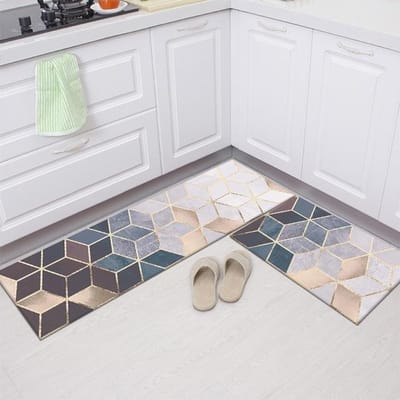 Tapis de cuisine antidérapant, tapis de bain, doux, pour chambre à coucher, salon, paillasson de cuisine 40cmx60cm 40cmx120cm gray