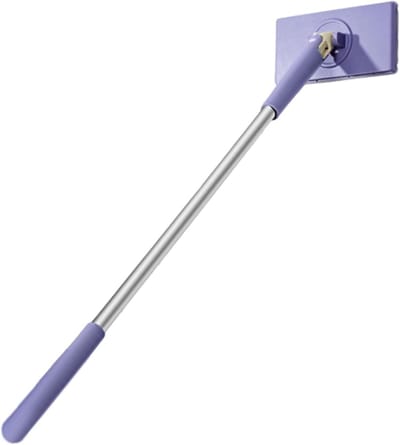Vloerreiniger - Schrobber - Vloeren Schoonmaken - Automatisch Klemsysteem - 8 x 16 x 7 cm - Paars