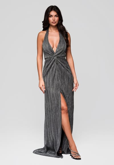 LARICA Jurk - Rits - Jurk Zilver XS