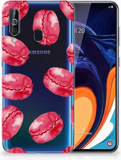 Samsung Galaxy A60 Siliconen Case Pink Macarons