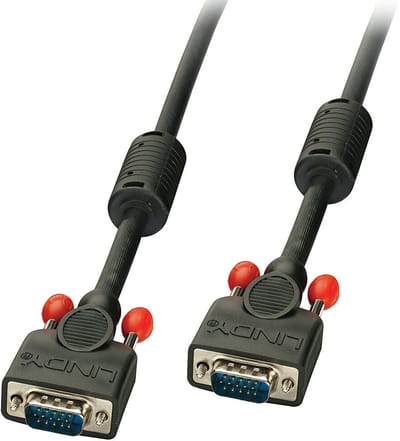 LINDY 36375 VGA-kabel VGA Aansluitkabel VGA-stekker 15-polig, VGA-stekker 15-polig 5.00 m Zwart
