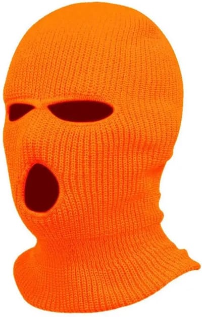 Bivakmuts Driegats I Facemask I Skimuts I Bivak I I Wintersport I Motor/Schooter/Fiets Muts I Universeel / One Size I Oranje
