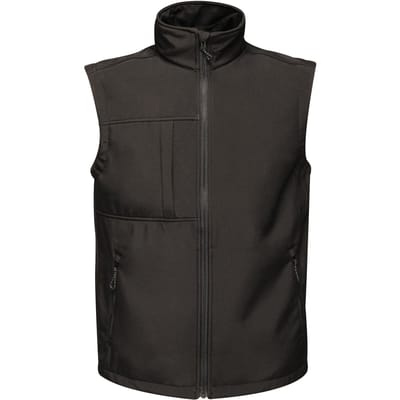 Regatta Heren Octagon 3 Layer Printable Softshell Bodywarmer (Zwart)