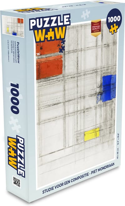 Puzzel Studie voor een compositie - Piet mondriaan - Legpuzzel - Puzzel 1000 stukjes volwassenen