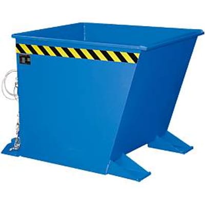 Kiepbak voor spanen SGU-RZ55, voor trolleytreinen, olie- en waterdicht, 550 l, RAL 5012 blauw