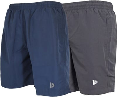 2-Pack Donnay - Micro Fibre Short (Ian) - Sportbroek - Heren - Navy/Charcoal (1397) - maat S