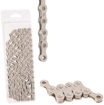 Fiets Ketting 116 Schakels 1/2 x 11/128 Inch Roestvrij Staal Geschikt voor MTB, Racefietsen en E-Bikes