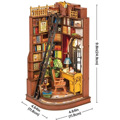 ROBOTIME Rolife 3D-puzzel Stille Hoek Studiekamer DIY Boekenhoek TGE02