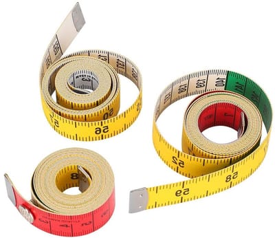 Zacht Meetlint - Lichaamsliniaal Kleermakerslint - Maatwerk Kleding - Dubbele Schaal - 150 cm - Wit