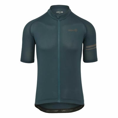 agu Core Fietsshirt Heren Korte Mouwen - Deep Sea Green - Drie achterzakken - YKK-rits over de hele lengte - Sneldrogend interlock