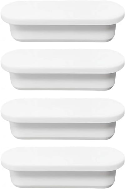 4 Stuks Universele Overloopdop voor Wastafel - Rubber Afdichting voor Badkamer en Keuken
