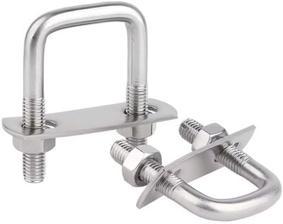 Dailygoods- U-bouten 30 mm binnenbreedte - Roestvrij Staal - Beugelbouten - Bevestigingselementen - Moeren - Frameplaat - 2 Stuks - Beugelschroeven