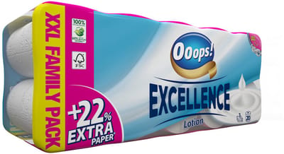 Ooops! Toiletpapier Excellence Lotion 3-laags - 20 stuks