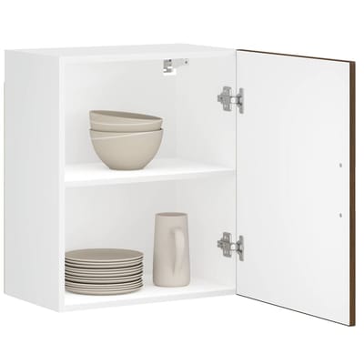 vidaXL - Keukenbovenkast - Porto - bewerkt - hout - bruin - eikenkleur