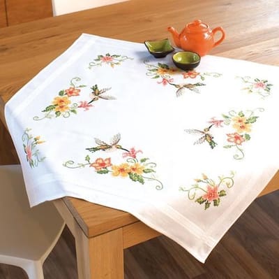 Vervaco - Tafelkleed kit - Kolibri - PN-0144089 - Borduren - Borduurpakket - Borduurpakket volwassenen - Borduurpakket kind