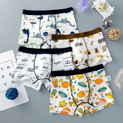 Kinderondergoed Jongens Onderbroeken Katoen Boxer Kinder Slips voor Jongen Shorts Baby Onderbroeken Kinderondergoed S black