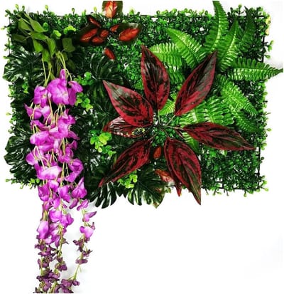 Kunstgras Panelen - Nep Gras Tapijt - Decoratie Buiten - Realistische Kleur - 60 x 40 cm - Groen