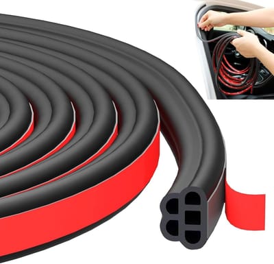 10M Auto Deurrubber, Dubbele Laag Universele Auto Deurafdichting, Stevige Voordeur Afdichting Rubber, Zelfklevende Auto Afdichtingsstrip voor Geluidsisolatie