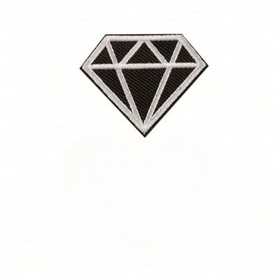 Patchs Diamant Cartoon à Repasser - Parfaits pour Vêtements, Chapeaux et Sacs à Dos DIY - Kits de Broderie Noirs et Blancs avec Motifs 1PC multicolore