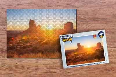 Puzzel De zonsopkomst boven Monument Valley - Legpuzzel - Puzzel 1000 stukjes volwassenen
