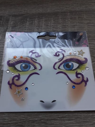 Gezichtsticker Glitter Prinses / Mystery