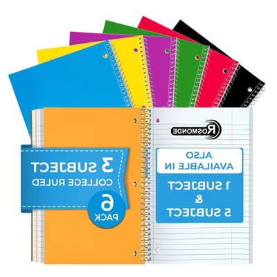 Notitieboek met 3 vakken - College schrift - School en kantoor - Papier zonder uitloop - 150 vellen - Meerdere kleuren