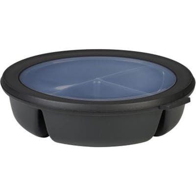 Mepal - Multikom Cirqula vershouddoos - 3-vaks bento bowl - 250 ml. 250 ml & 500 ml - Rond - Nordic black