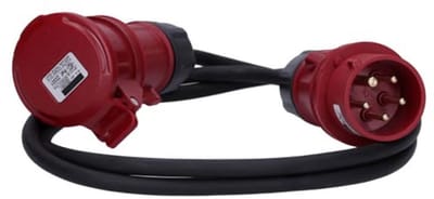 CEE verlengkabel 5-polig 400V H07RN-F 2 meter IP44