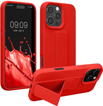 kwmobile back cover voor smartphone - geschikt voor Apple iPhone 16 Pro - 1x beschermhoesje van kunststof - In rood