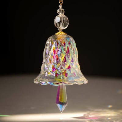 Kristallen Windgongen Glazen Bel Hangende Suncatcher Kerstversiering Verjaardagscadeau Kristallen Bellen voor Huwelijks Souvenir beige