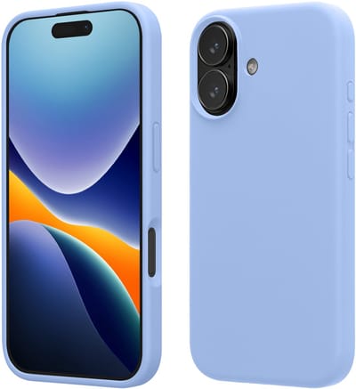 kwmobile telefoonhoesje geschikt voor Apple iPhone 17 - Hoesje met siliconen coating - Smartphone case in Lavendelblauw