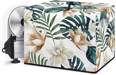 Snijmachinehoes - Voedsel Snijmachine Cover - Keuken Apparaten Beschermen - Waterdicht Polyester - 41 x 33 x 33 cm - Bloemenpatroon