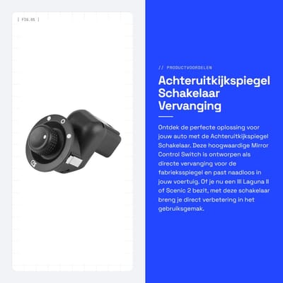 Dailygoods - Achteruitkijkspiegel Schakelaar - Vervanging - Eenvoudig te installeren - Auto Accessoire - Mirror Control Switch - Geschikt voor...