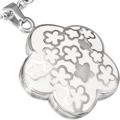Amanto Ketting Deef - 316L Staal - Bloem - 35mm - 45cm