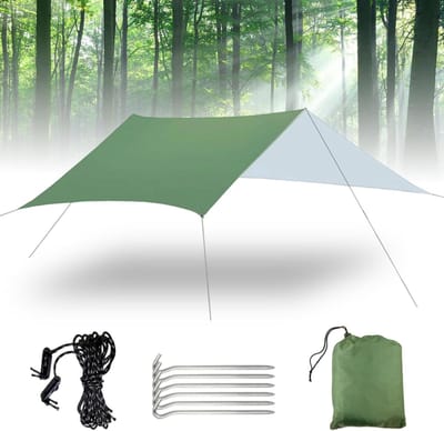 Waterdicht Tarp - Campingzeil - Outdoor Bescherming - UV Bescherming - 3 x 3 m - Groen