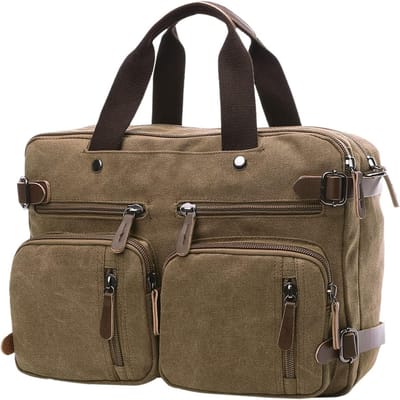 Aktetas Rugzak - Laptoptas Heren - Zakelijk Reizen - Om te Bouwen - 17 Inch - Koffie