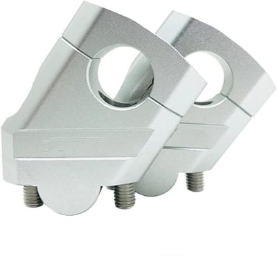 Motor Stuurverhoger - Stuurklem Montage - Comfortabeler Rijden - Verstelbare Hoogte - 22mm 28mm - Zilver