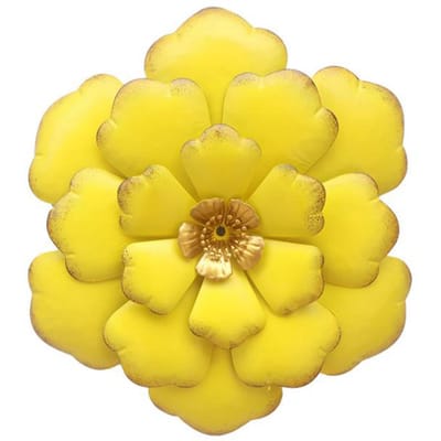 IJzeren Bloem Huis Muurhanger Kunstnijverheid Wanddecoratie Metalen Simulatie Bloem yellow