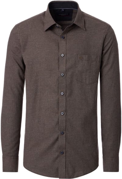 CASA MODA Sport casual fit overhemd - structuur - - Strijkvriendelijk - Boordmaat: 53 - 54