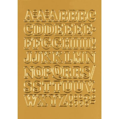 Etiket HERMA 4183 12mm letters A-Z goudfolie 50 stuks