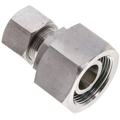 16S & 25S RVS Rechte Snijringkoppeling Draaidoorvoer 400bar FKM O-ring en Afdichtconus ISO 8434-1