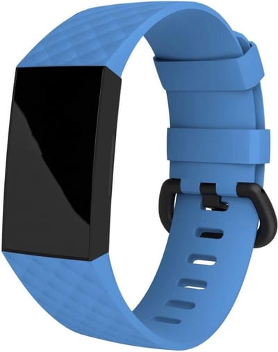 CHPN - Bandje geschikt voor Fitbit Charge 3 - Lichtblauw - Maat S - Fitbitbandje - Unisex - Siliconen - Bandje voor Fitbit