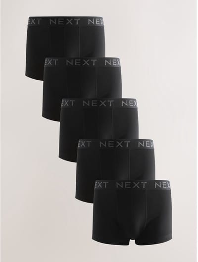 Next - Heren - Set van 5 hipsterboxershorts - Zwart