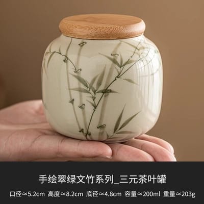 Chinese theepot keramiek mini miniatuur verzegelde pot opslag thee verpakkingsdoos draagbaar 1 st