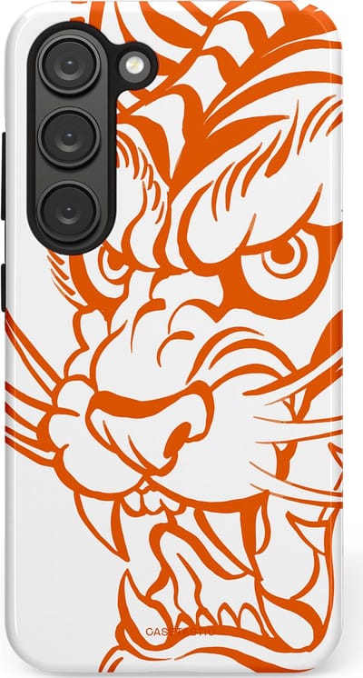 Casetastic Hoesje Geschikt voor Samsung S23 - Stijlvolle Beschermende Duo-layer Case - Wilde lijnen