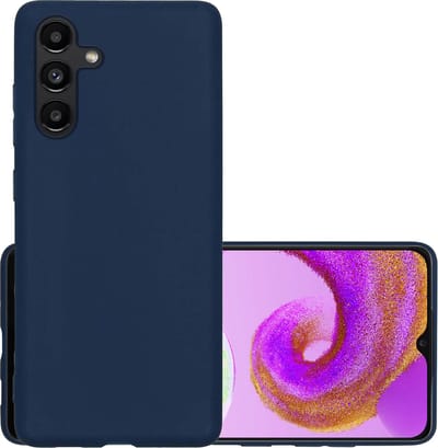 Hoesje - Geschikt voor Samsung Galaxy A04s - Sterk & Shockproof - Hoes Cover - Siliconen Case - Donkerblauw