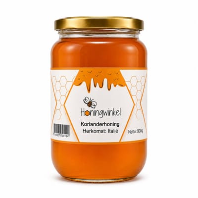 Korianderhoning 900g Italië Honingwinkel (vloeibaar)