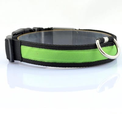 Hondenhalsband LED lichtgevend ,micro usb oplaadbaar (groen)
